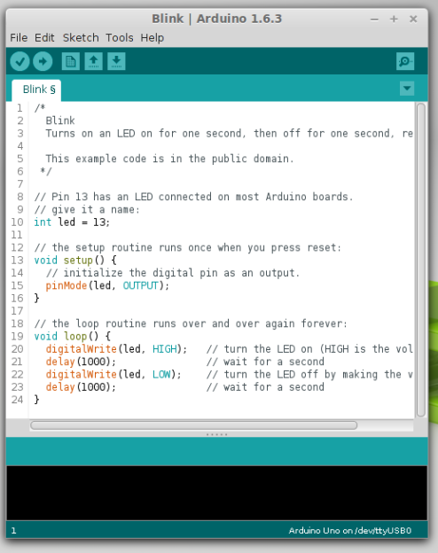 Arduino "blink" sketch should run on any Arduino compatible board.