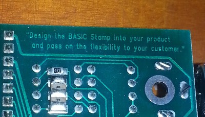 Like the Arduino, it was encouraged to use the Basic Stamp in product design.