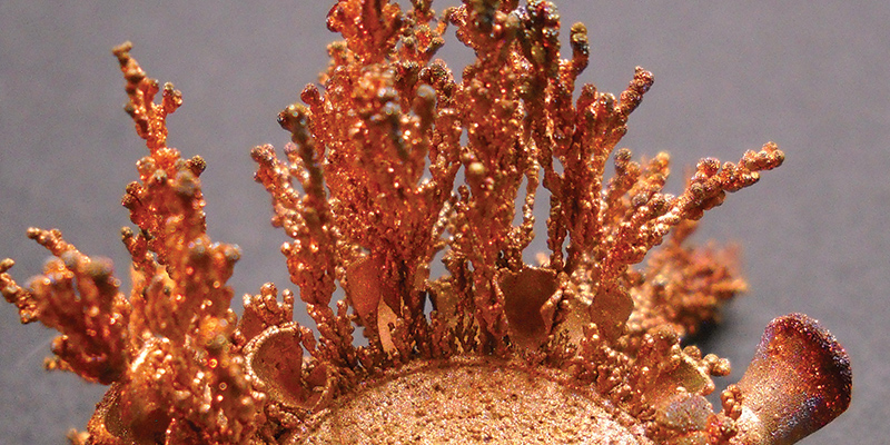 copper crystals silver growing hackaday electroplating plating did hole crystal through