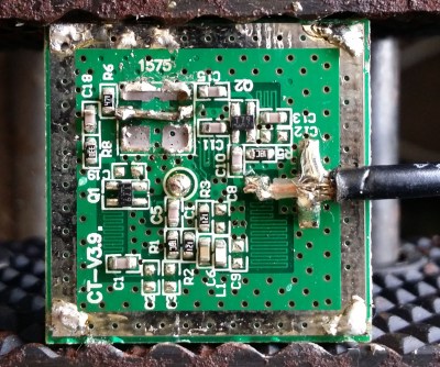 Hacked GPS antenna