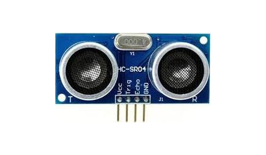 Sensor de distancia ultrasónico HC-SR04, común pero limitado para uso profesional.