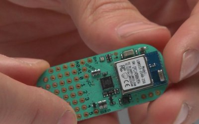 The Lightblue Bean, a small (and very hackable) Bluetooth LE device.