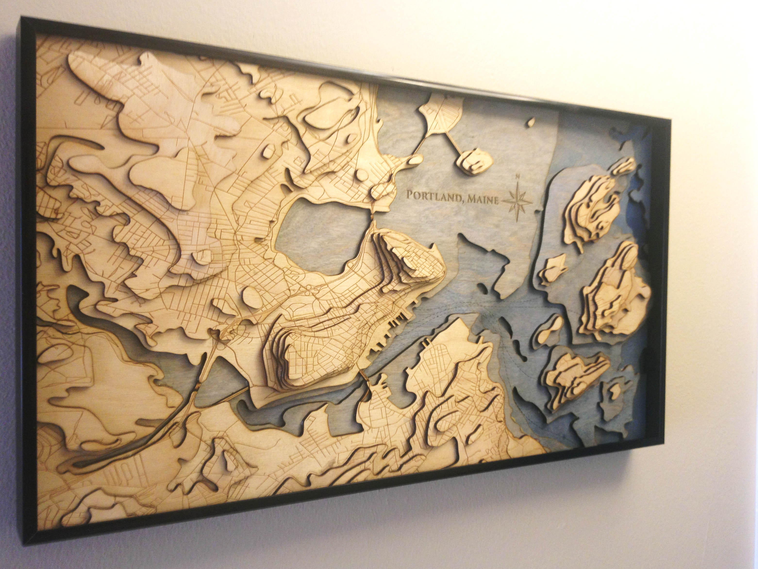 Laser Cut Topographic Map Laser Cut Map Taken To The Next Level | Hackaday