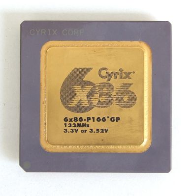Cyrix's P166+, a CPU faster than an equivalent Intel Pentium clocked at 166MHz. source