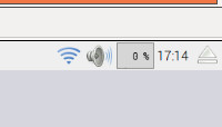 Pi Zero GUI showing WiFi network icon