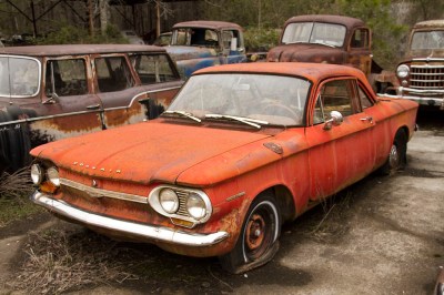 Where cars go to rest in pieces. Image via Sometimes Interesting.