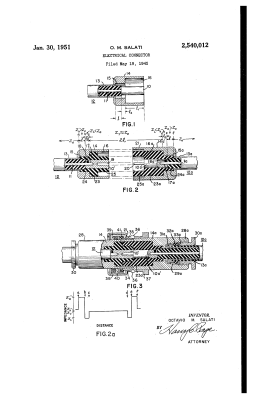 Connector impedance matching illustrated in US patent US 2540012, a precursor to the BNC, granted in 1951 to Octavio M Salati.