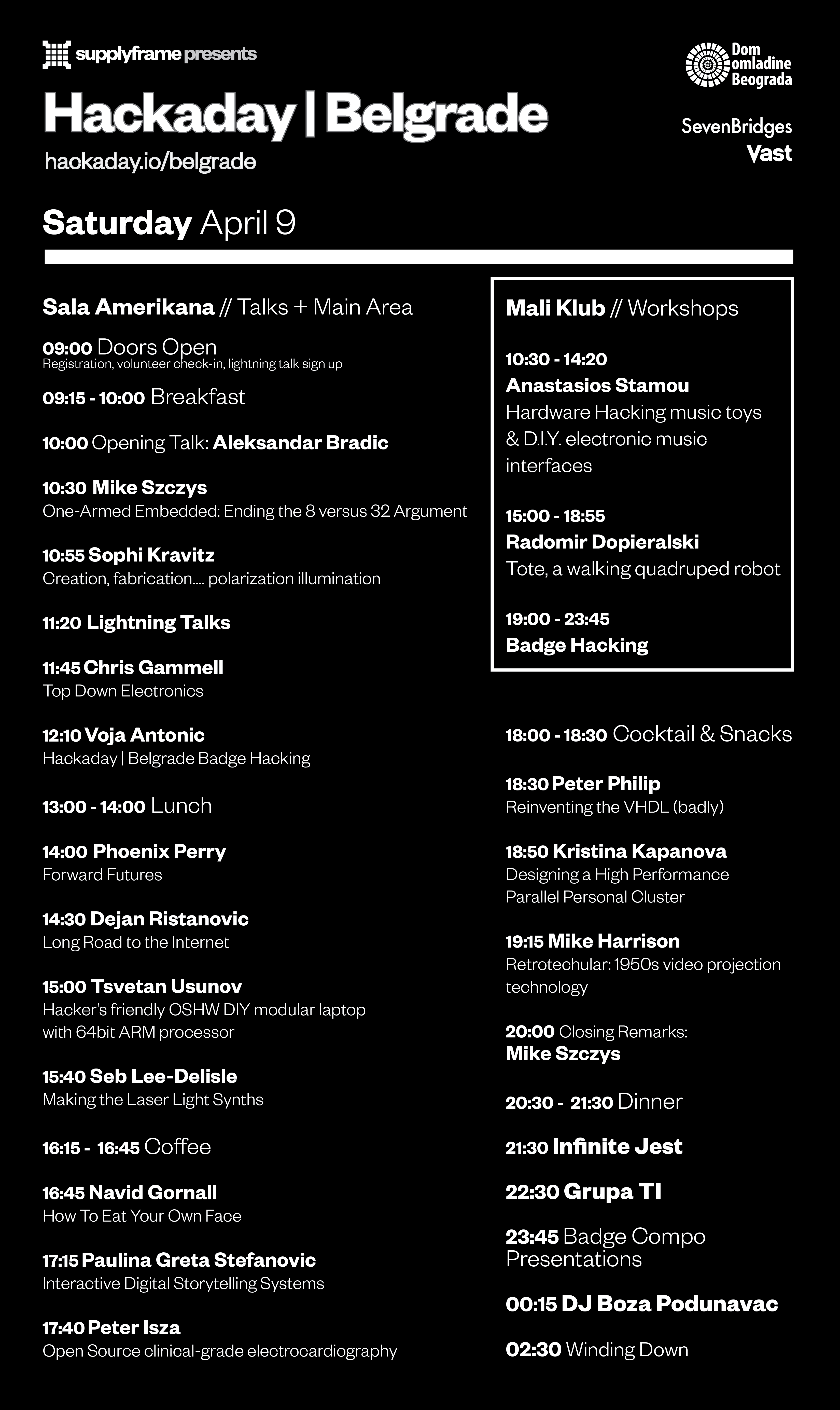 Hackaday Belgrade Talks Will Live Stream Saturday | Hackaday