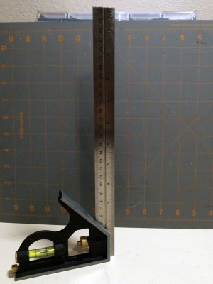 The two reference scales I typically use. A cutting mat and a combination square.