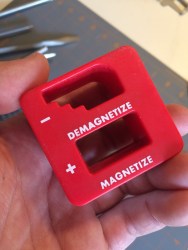 A cheap magnetizer demagnetizer like this works alright for adding a temporary field to your drivers.