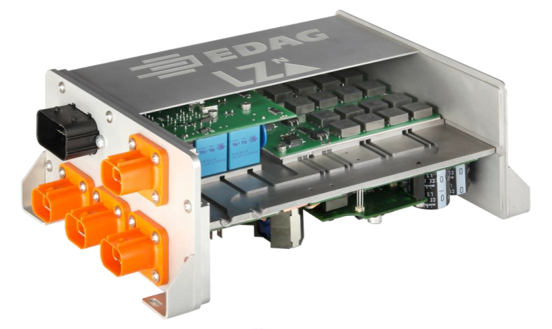 This power electronics enclosure utilizes 3D-printed cooling plates to maximize cooling efficiency in constrained spaces. Source: Erfolgreiche 3 D Druckindustrialisierung durch hybride Fertigungsmethoden und Bionic Production