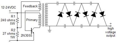 Flyback driver with voltage multiplier