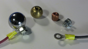 Metal balls and ring connectors