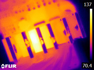 Thermal image of bad MOSFET