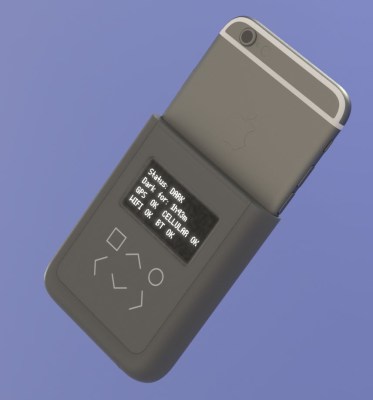 A rendering of the proposed introspection device attached to an iPhone6
