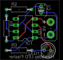 The Hackaday LED flasher PCB