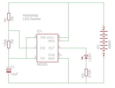 Our LED flasher example project. Build at your own risk.