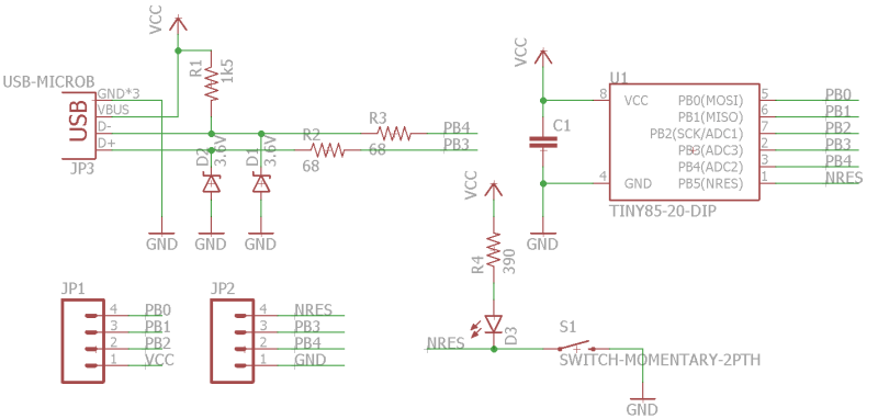 The completed schematic