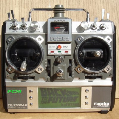 An old Futaba radio outfitted with AR Uni electronics. Image source: vikar