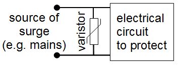 Varistor protected circuit