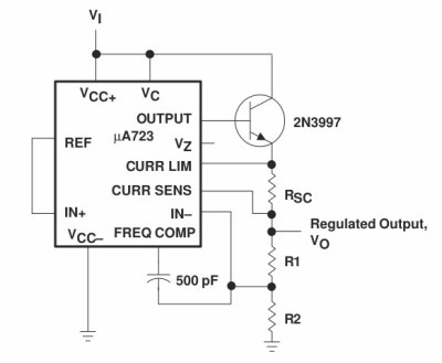 The datasheet's 723 suply with external pass transistor and current limit.