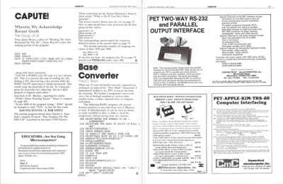 BASIC listings and period adverts, Compute! magazine, Nov 1980.