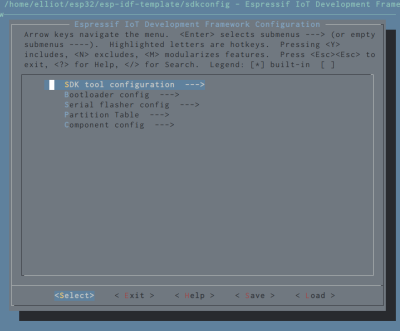 esp32-menuconfig