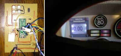 Teensy board and speedometer LCD display