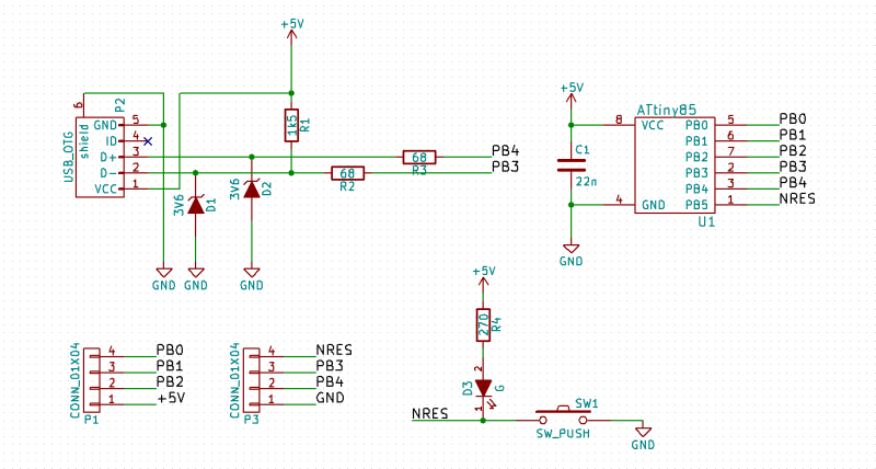 The completed schematic for our board