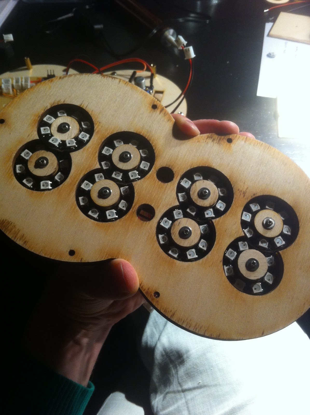 7 Segment Display Using Neopixel Rings | Hackaday