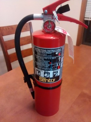 New 5-lb ABC fire extinguisher for my shop.