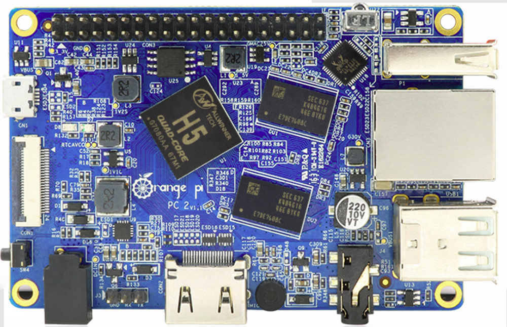 Orange Pi One 1 Board, H3 Cortext-A7 1G - ElectroDragon