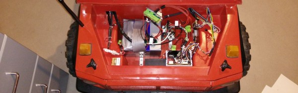 Power Wheels engine compartment