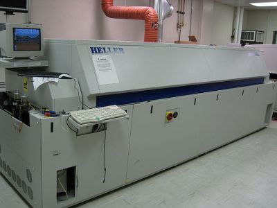 Our reflow oven was a lot smaller than this one. Nelatan [CC-BY-SA-3.0], via Wikimedia Commons.