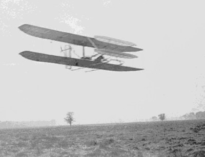 Wright Flyer II flying circles in 1904