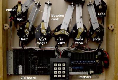 The lower section with electronics, motors and Bowden cables.