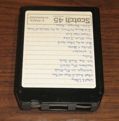 An 8-track stereo cartridge. Government & Heritage Library, State Library of NC (CC BY 2.0).