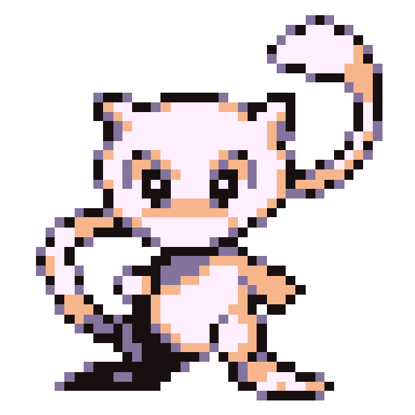 1] Mew obtained with the mew glitch in Pokemon blue virtual