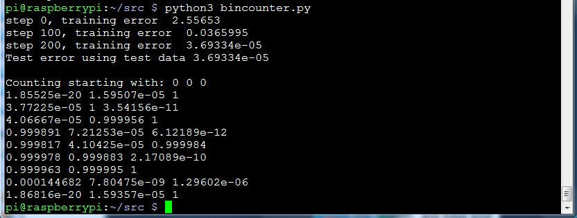 Running the binary counter