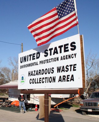 Find the appropriate place to dispose of your chemicals. Robert Kaufmann/FEMA Photo Library [Public domain].