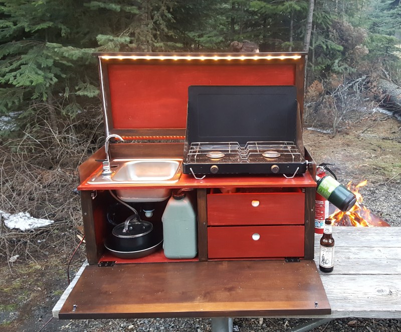 camp kitchen plans with sink