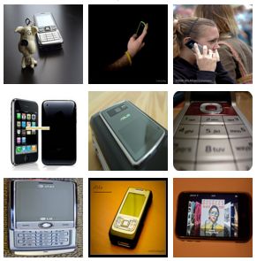 ImageNet sample cellphone images