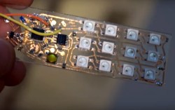 Glass circuit board with LED matrix