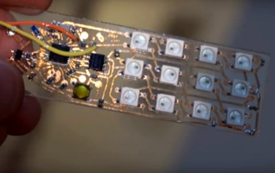 Glass circuit board with LED matrix