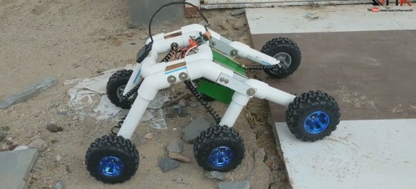 Step climbing rocker-bogie robot