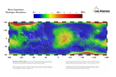 Water equivalent hydrogen within 60&deg; on Mars