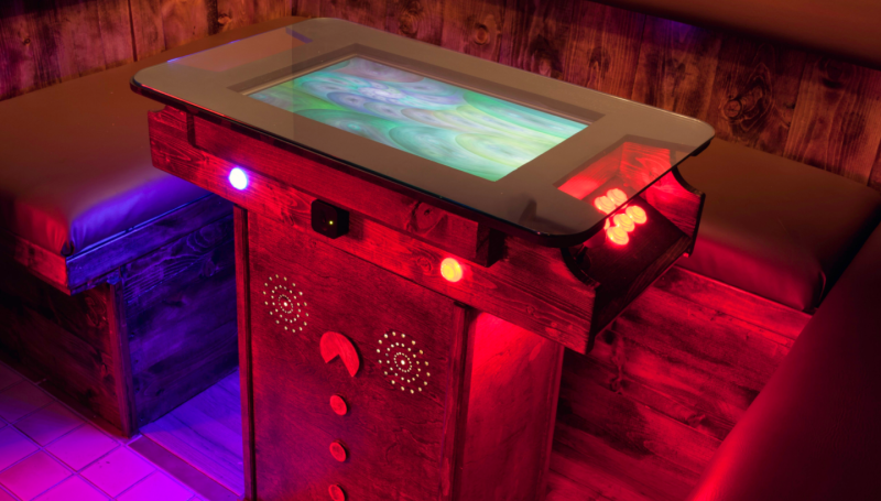 Diy Diner Booth With Cocktail Table Arcade Hackaday