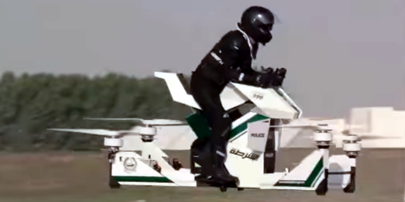 Dubai Police Test Quadcopter Motorcycle |