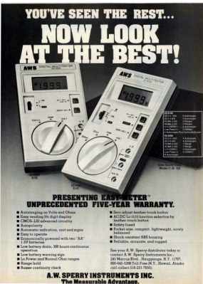 Did any of you have an AWS multimeter? Was it the best? Radio-electronics magazine, August 1981.