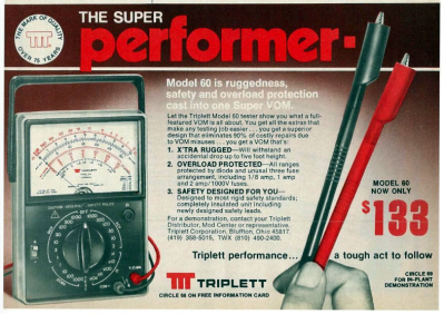 Evidently the Triplett Model 60 had hidden depths. Radio-Electronics magazine, August 1981.